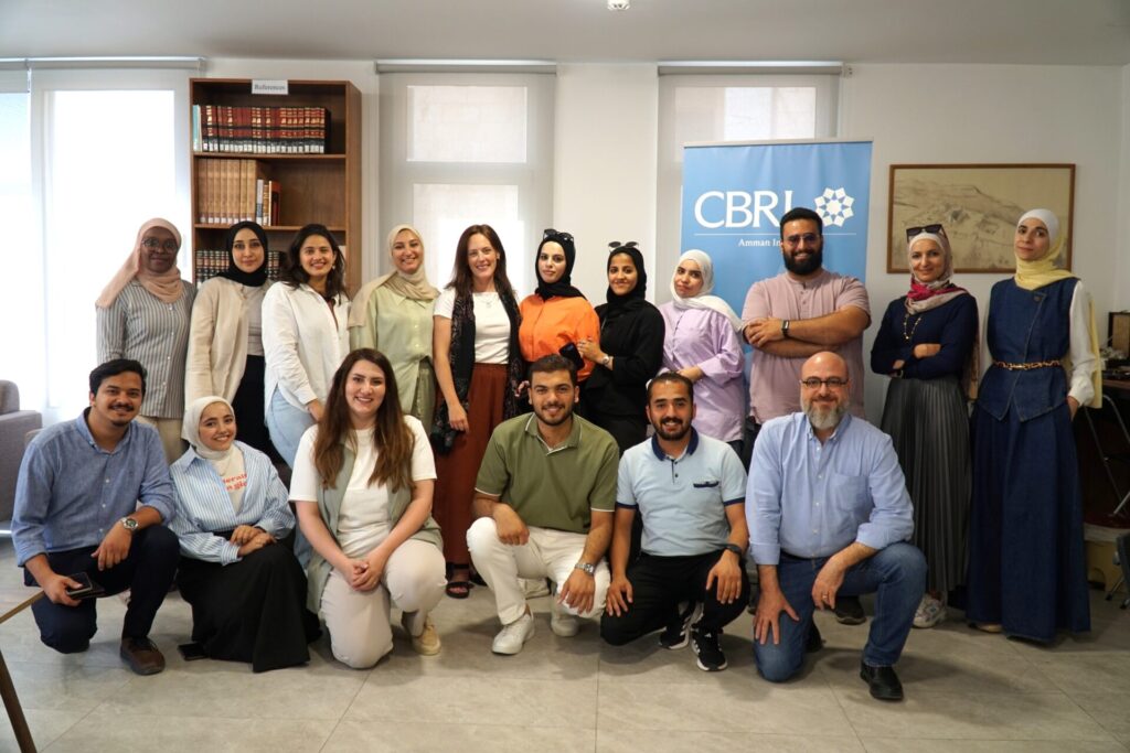 Group photo of the project principals and workshop participants at the CBRL Amman Institute